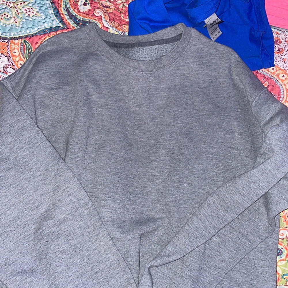 A basic large grey pullover